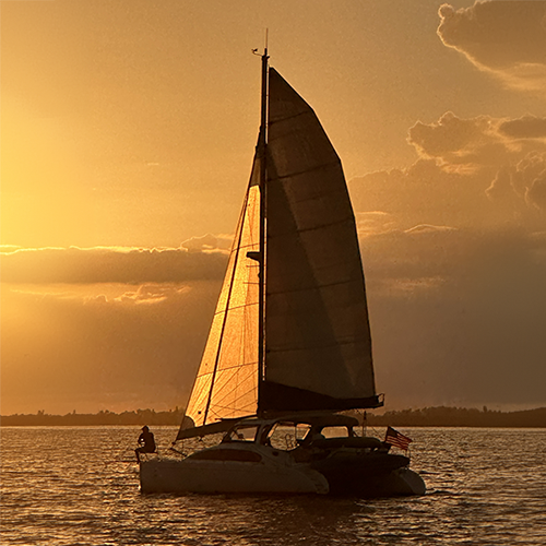 Sunset Sail with Kathleen D Sailing Catamarans